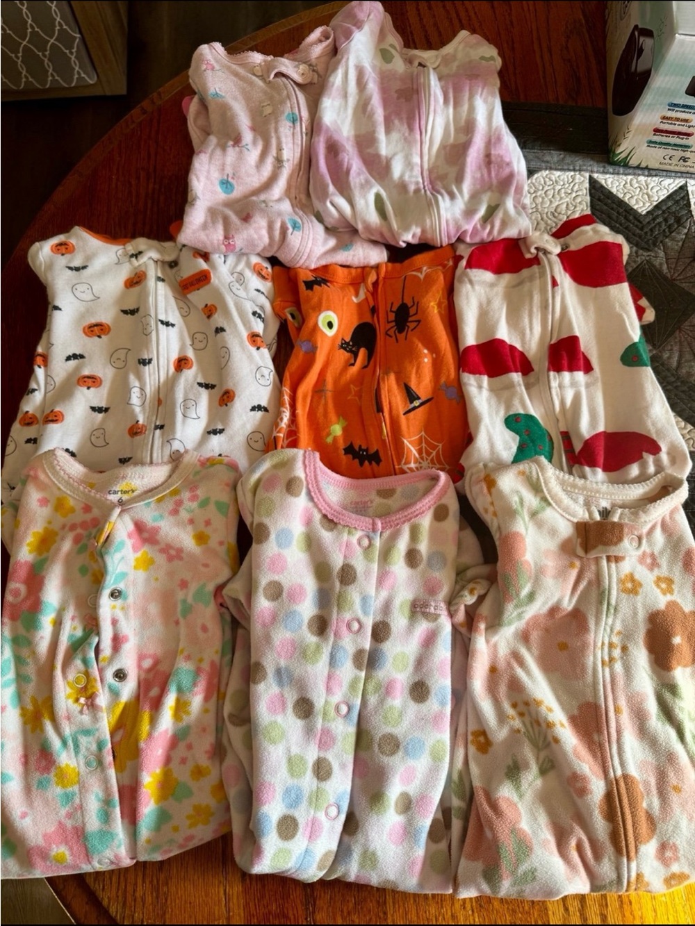 Pack of 8 Infant Sleepers - Mixed Prints and Colors